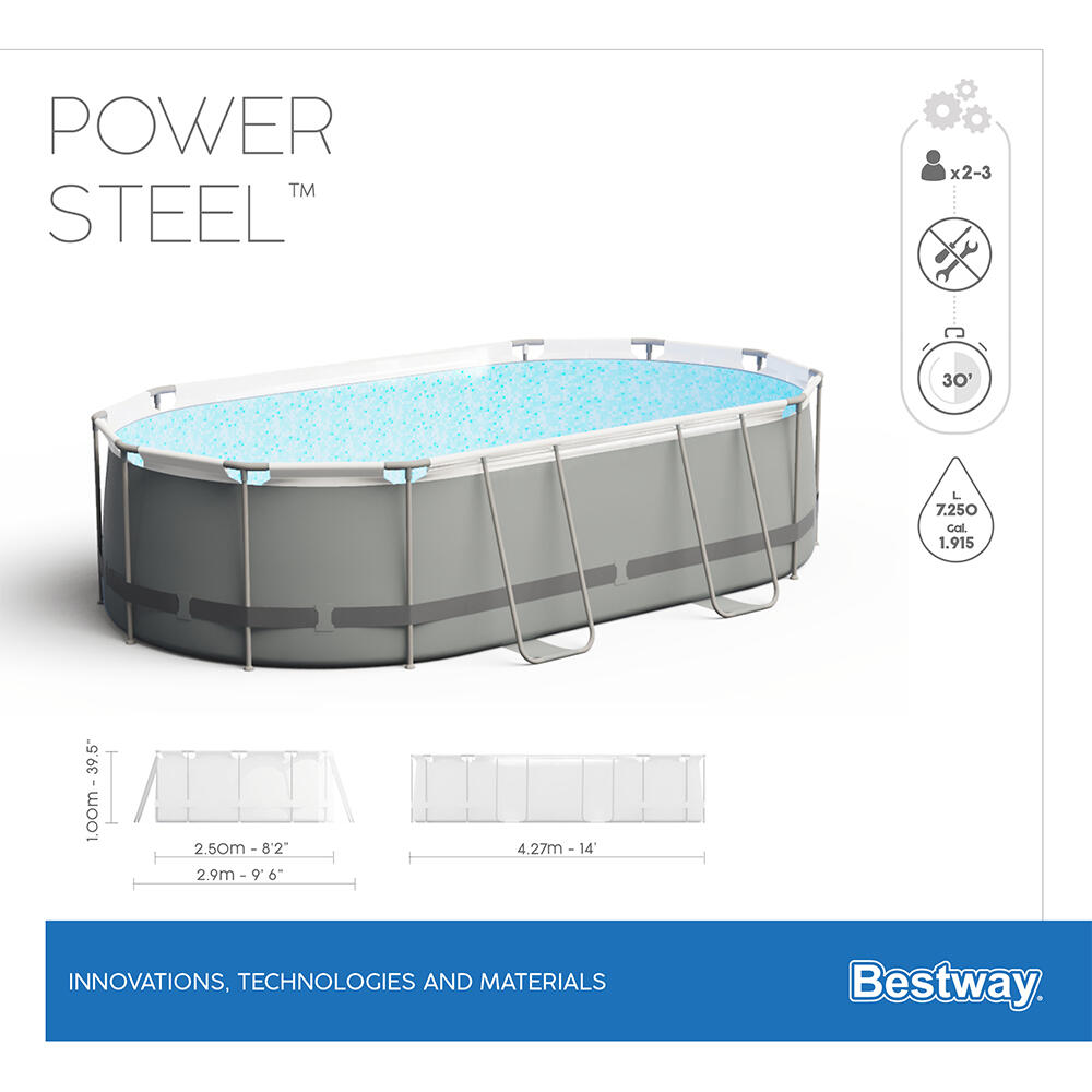 Bestway Power Steel Above-ground pool kit 4,27 x 2,50 x 1,00 m