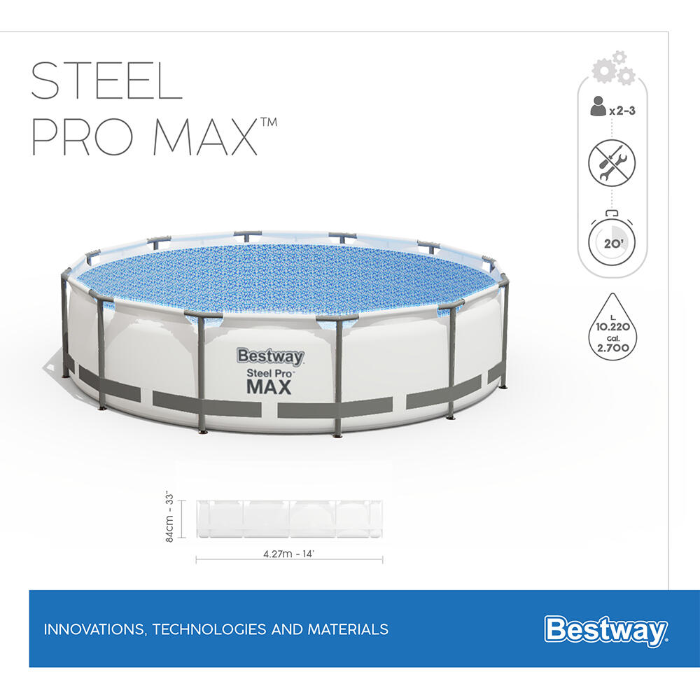 Bestway Steel Pro MAX Kit piscine hors s ol 4,27 m x 84 cm