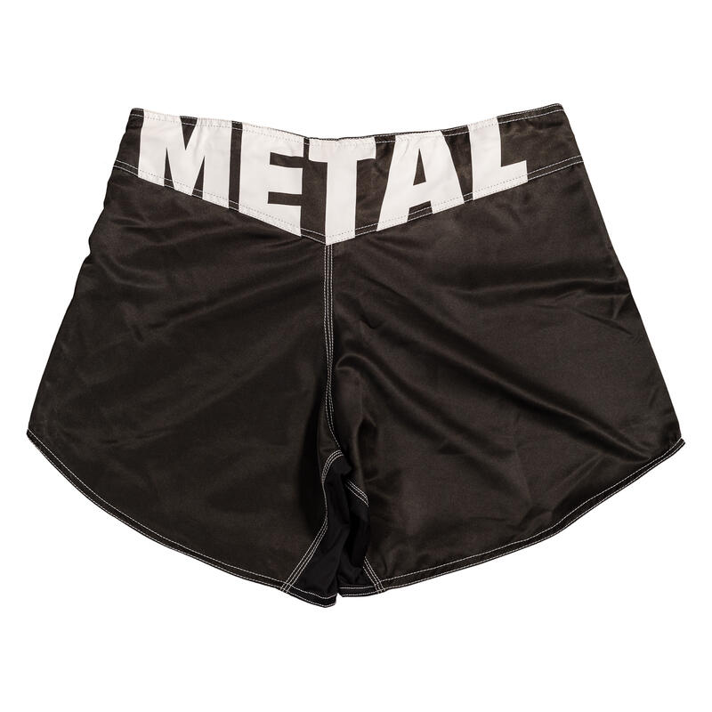 pantalones cortos de MMA de boxeo metálico