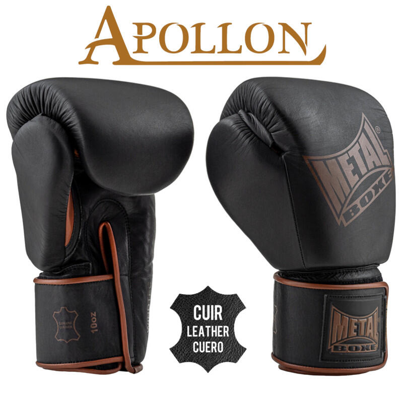 Leather boxing gloves Metal Boxe apollon