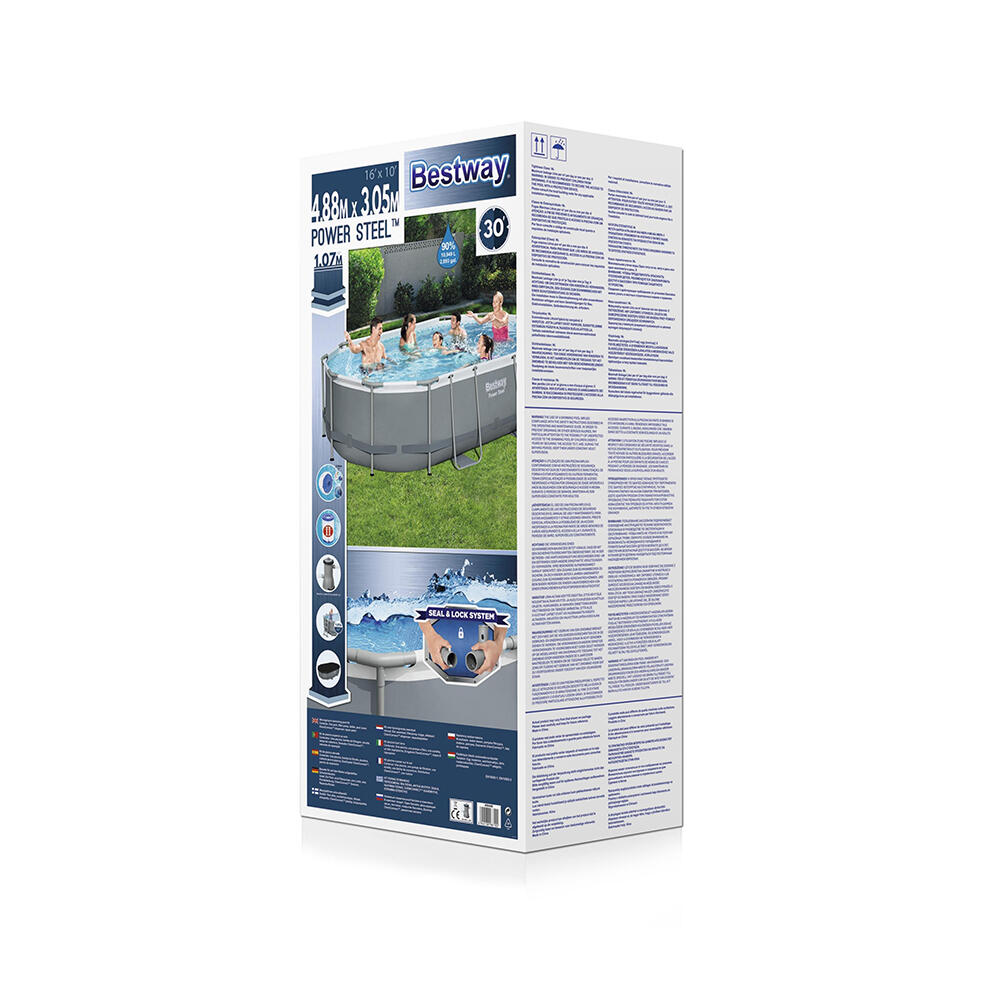 Bestway Power Steel Above-ground pool kit 4,88 x 3,05 x 1,07 m