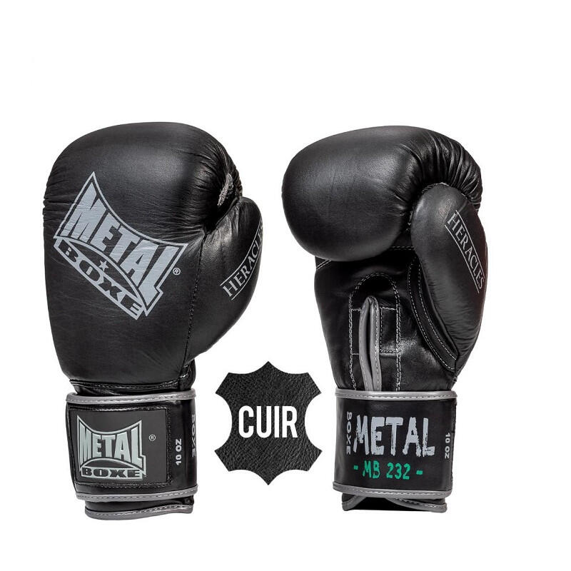 Gants en cuir Heraclès Métal boxe