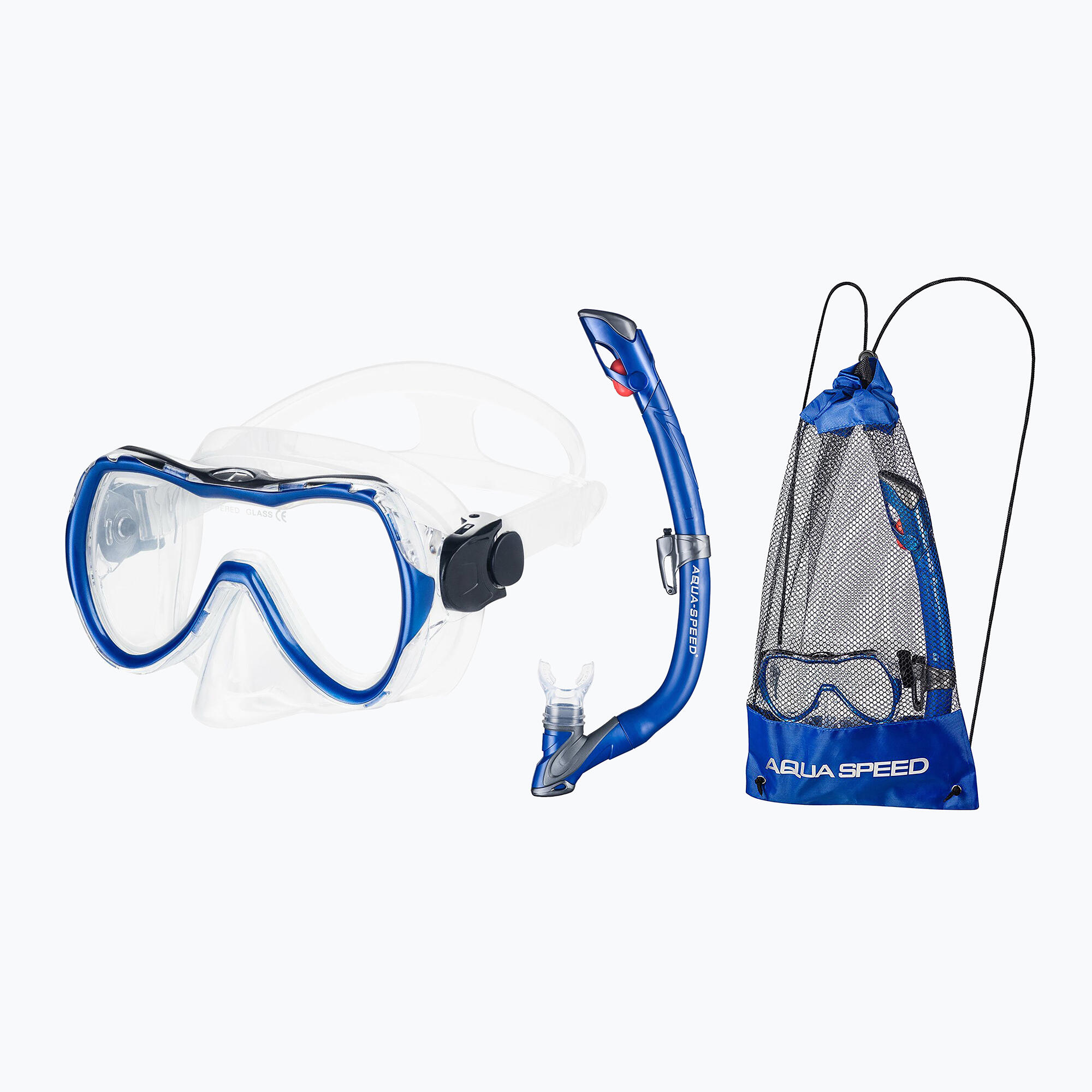 AQUA-SPEED Enzo snorkelset + Evo masker + snorkel + tas 5/5