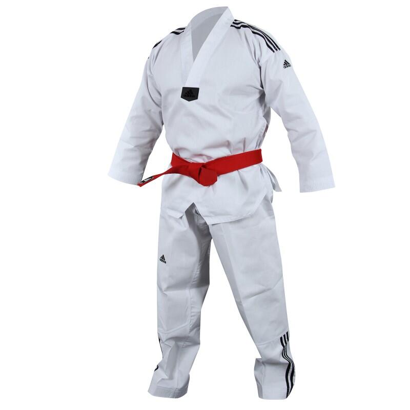 adidas Taekwondoanzug, Adi Club 3 stripes, schwarzes Revers, ADITCB02
