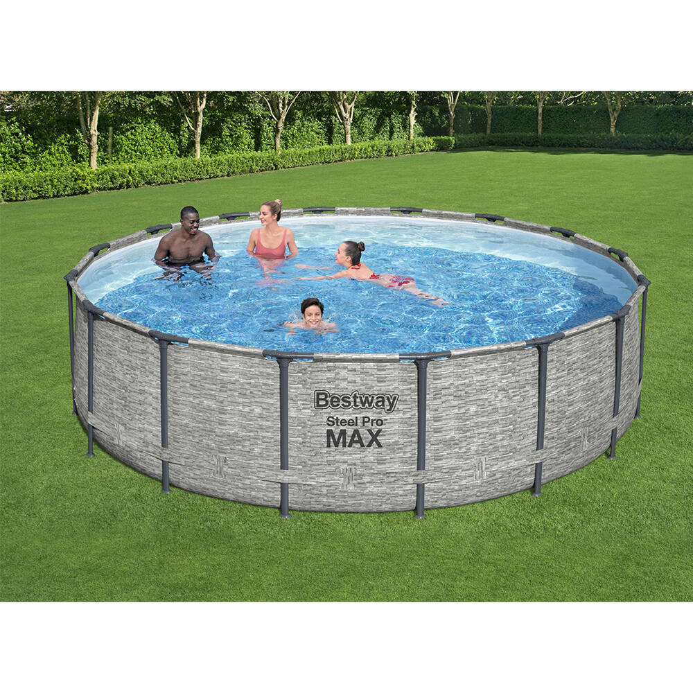 Bestway Steel Pro MAX Aufstellpool Kompl ett-Set 488 x 122 cm, rund 3/7