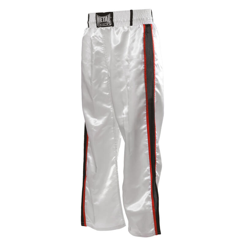 Pantalon de Full Contact Rouge 2 bandes noir/blanc METAL BOXE