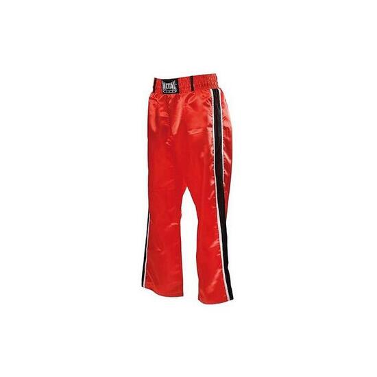 Pantalon de Full Contact Rouge 2 bandes noir/blanc METAL BOXE