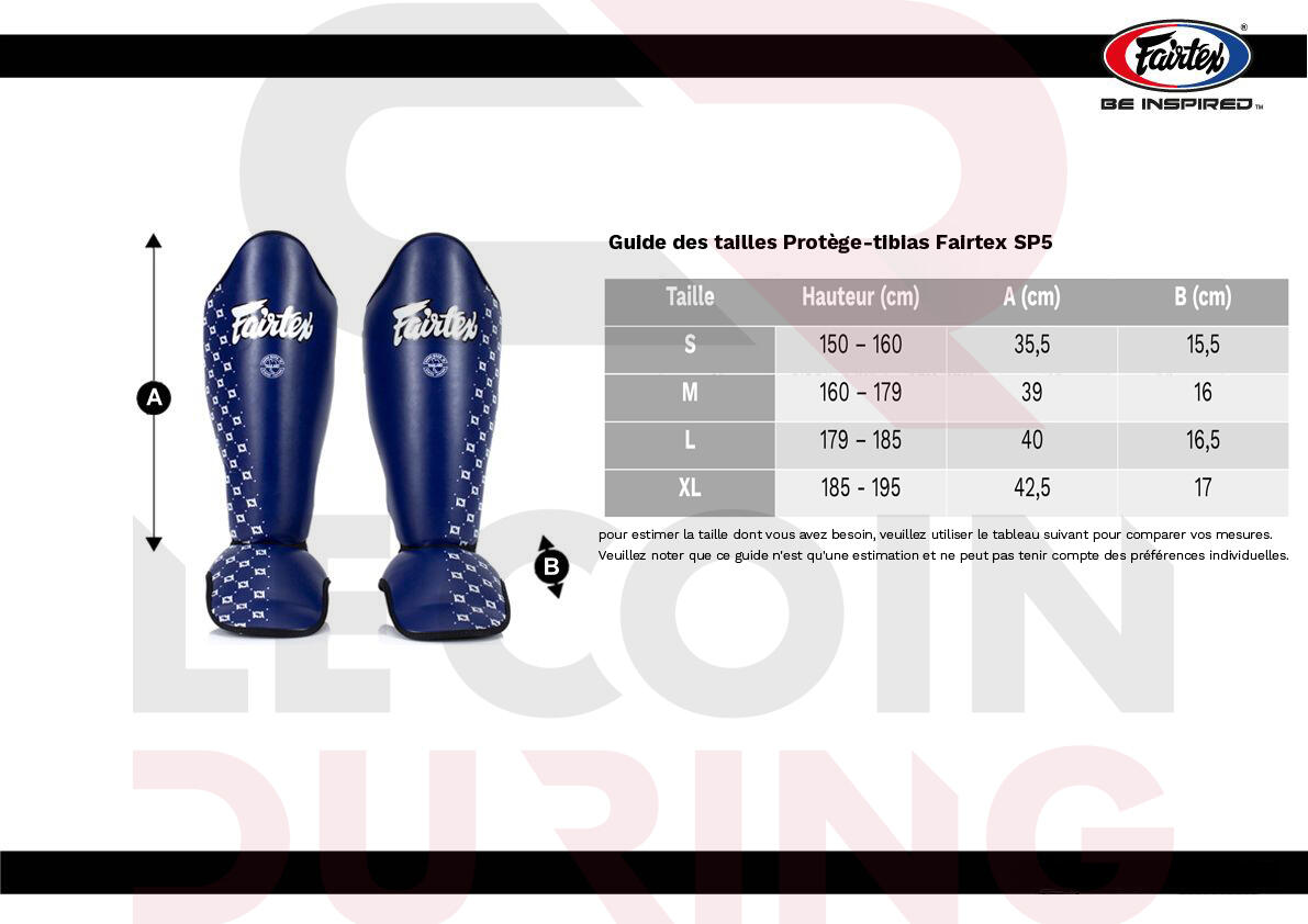 Protège-tibias Fairtex SP5 Rouge L 4/4