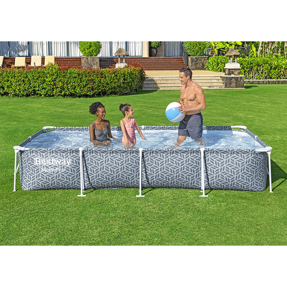Bestway Steel Pro Frame Pool Set 366 x 2 01 x 66 cm, eckig 6/7