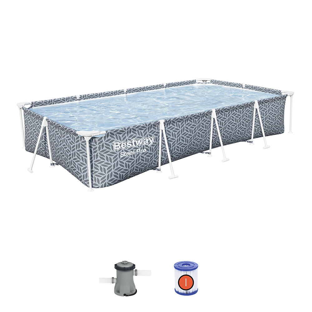 Bestway Steel Pro Frame Pool Set 366 x 2 01 x 66 cm, eckig 3/7