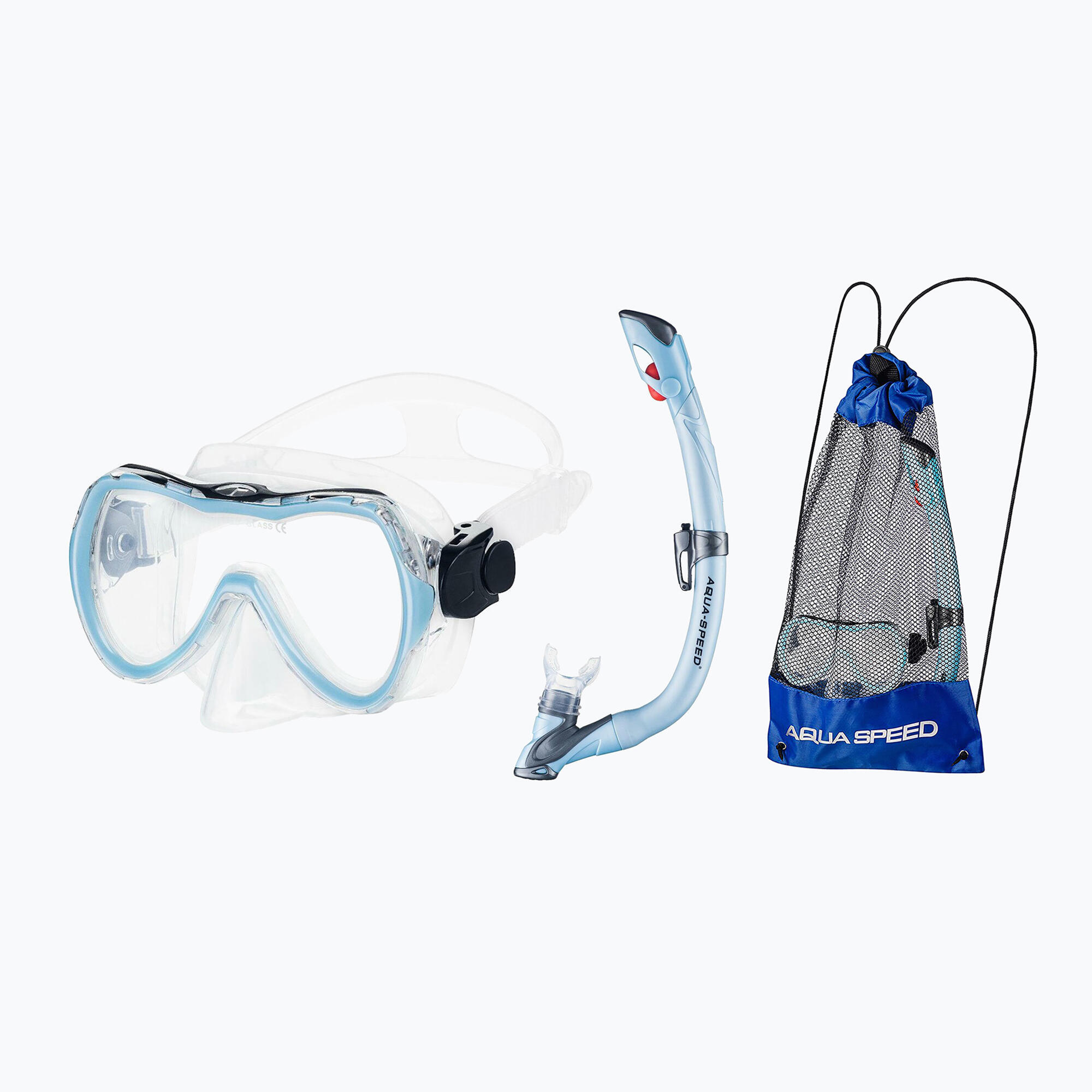 Conjunto de mergulho AQUA-SPEED Enzo + máscara Evo + snorkel + bolsa 5/5