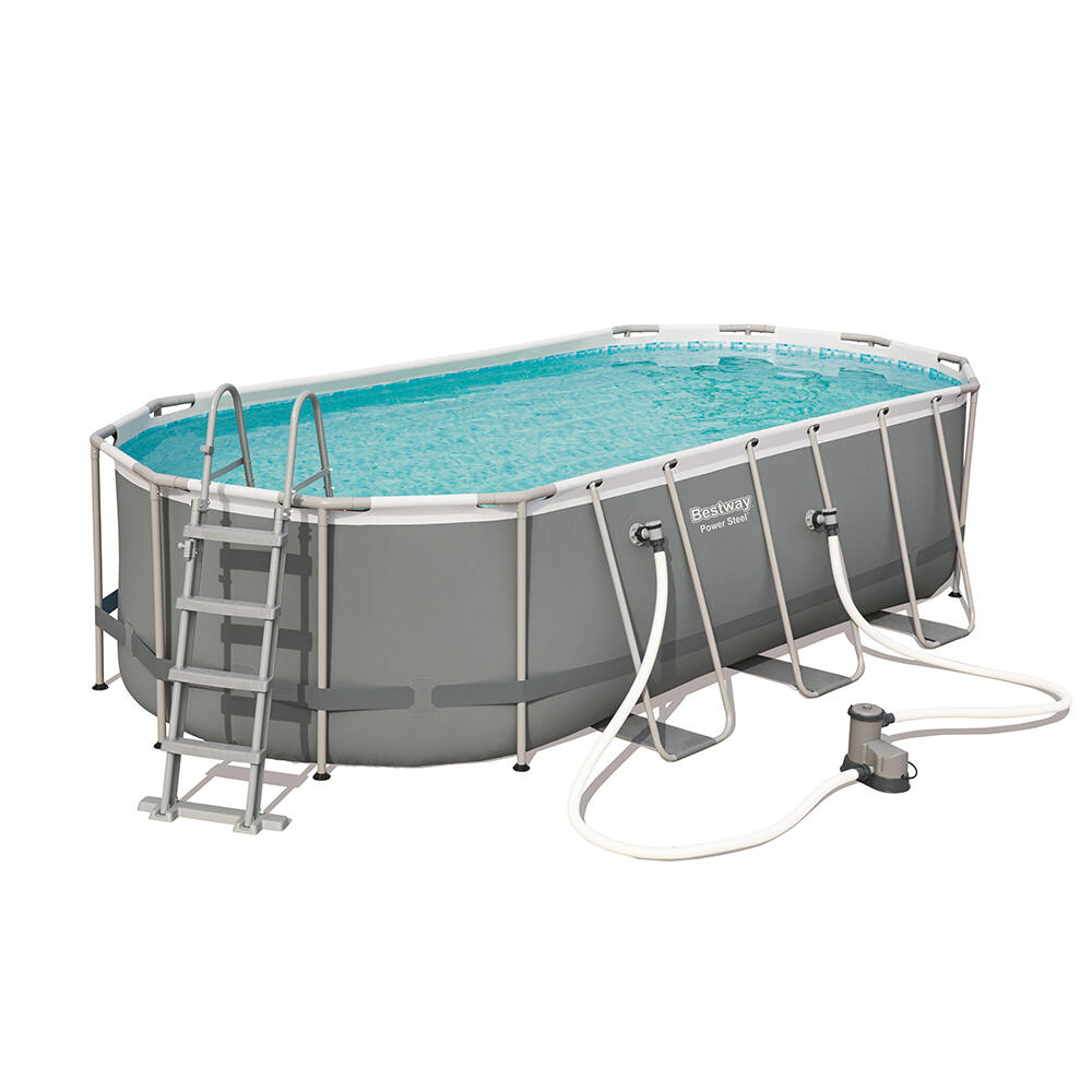 BESTWAY Piscina ovale Bestway Power Steel Tritech, pompa 5.678 L/h