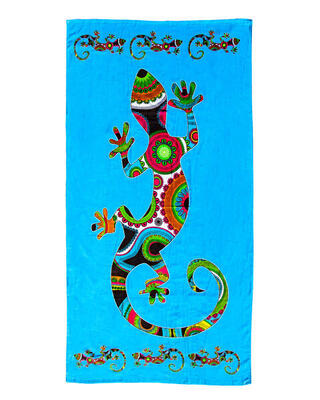 Salamander bedrukte handdoek