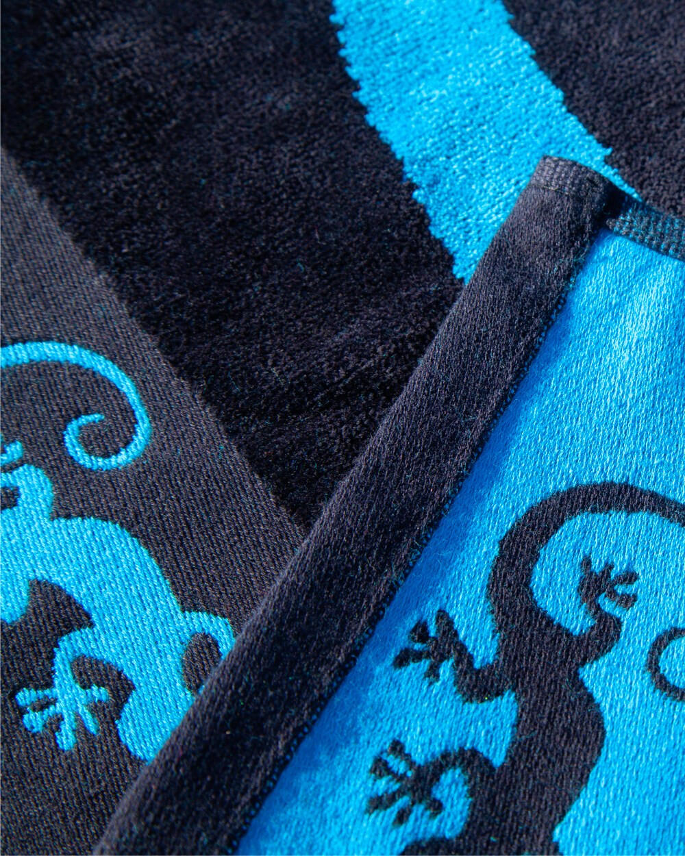 TOALLA JACQUARD DOBLE GECKO AZUL - DOBLE 4/6