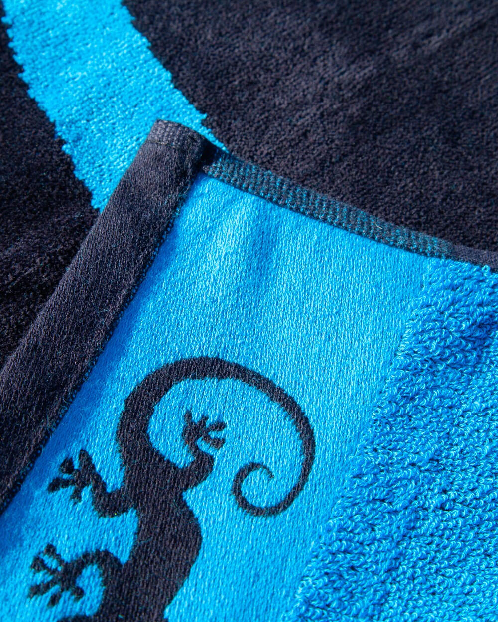 TOALLA JACQUARD DOBLE GECKO AZUL - DOBLE 3/6