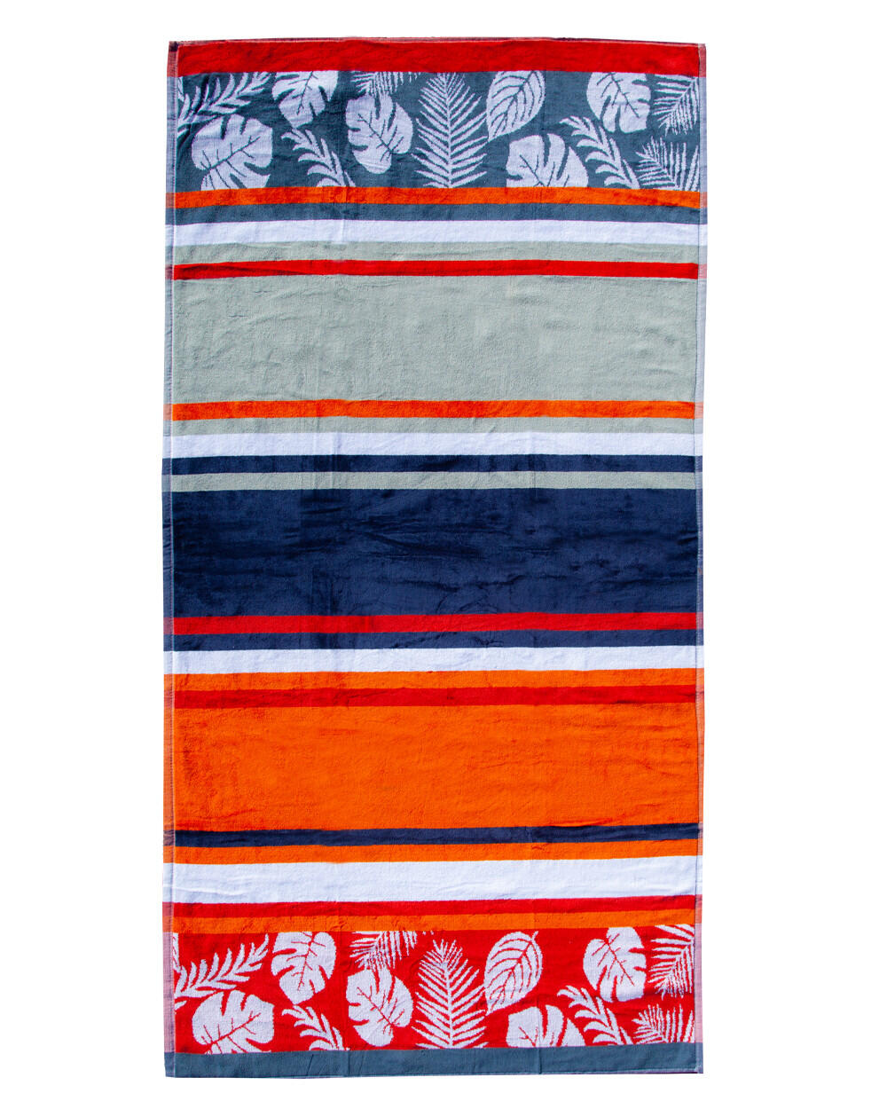 SUN & SURF TOALLA JACQUARD RAYAS TROPICAL NARANJA