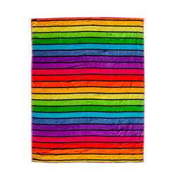 SERVIETTE DE PLAGE JACQUARD VELOURS DE COTON - DOUBLE - MULTICOLORE