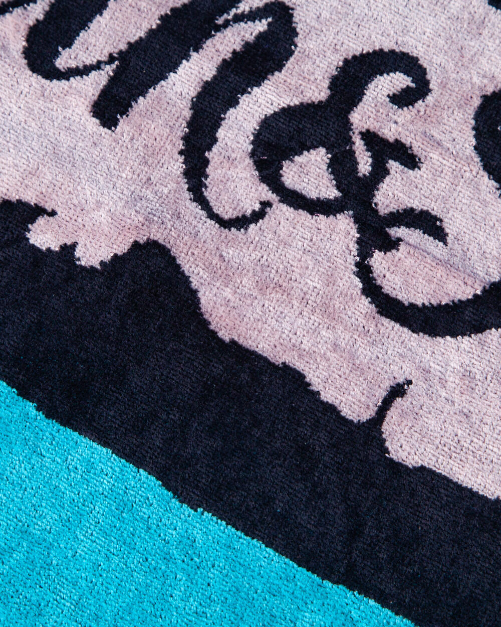 JACQUARD VAN STRANDLAKEN VEELKLEURIG BLAUW EN ROOD 2/4