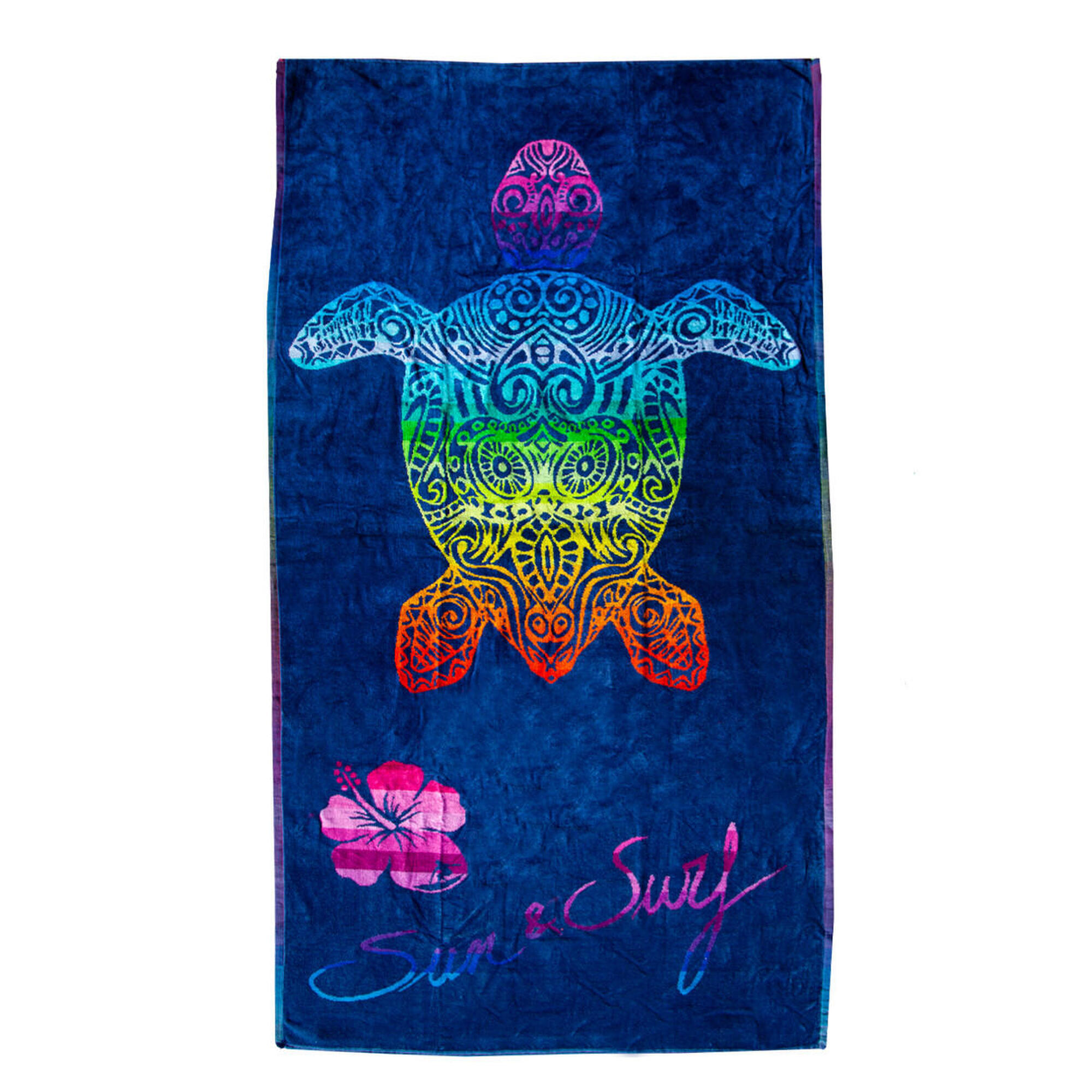 Sun & Surf - Serviette Jacquard Tortue - Serviette - Multicolore - Taille Unique - Decathlon