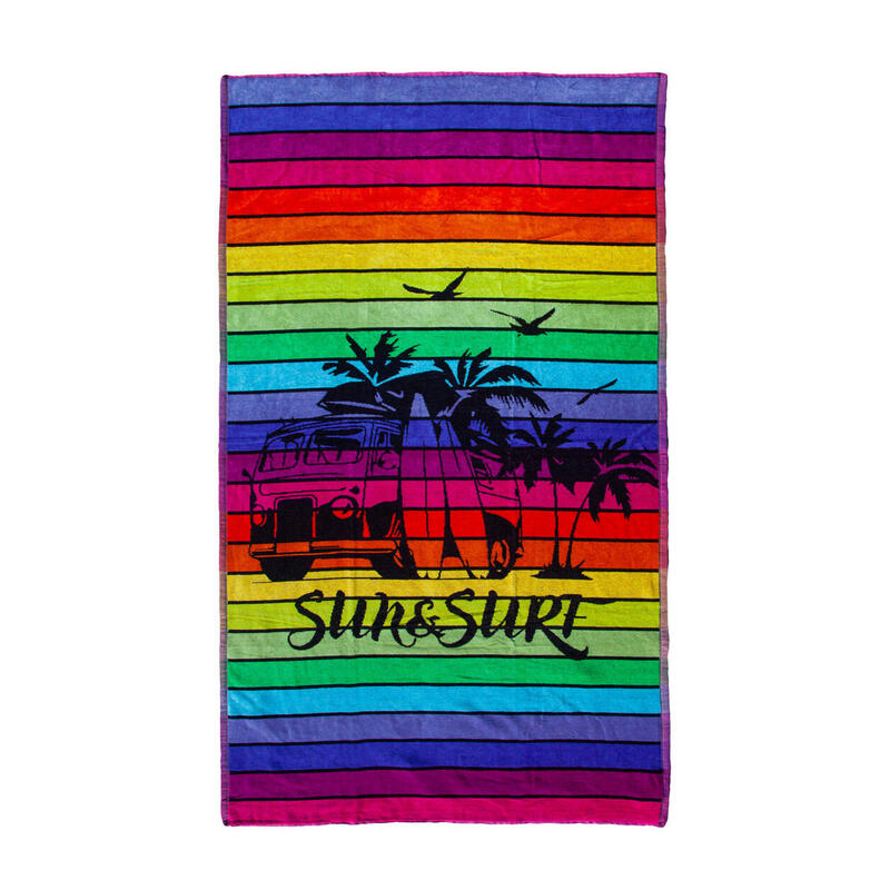SERVIETTE À RAYURES MULTICOLORE JACQUARD VAN