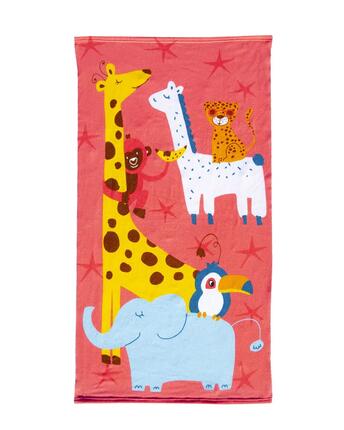 SERVIETTE DE PLAGE EN MICROFIBRE ENFANT ANIMAL