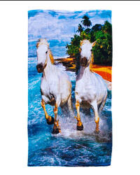 SERVIETTE IMPRIMÉE CHEVAL