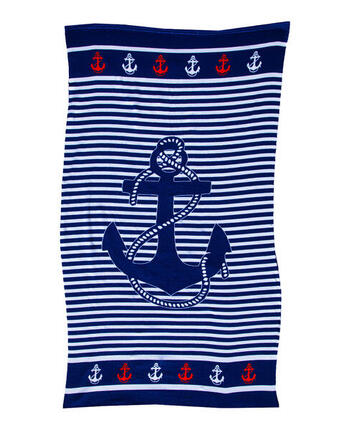 SERVIETTE DE PLAGE EN MICROFIBRE ANCRE