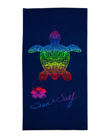 SERVIETTE DE PLAGE EN MICROFIBRE TORTUE