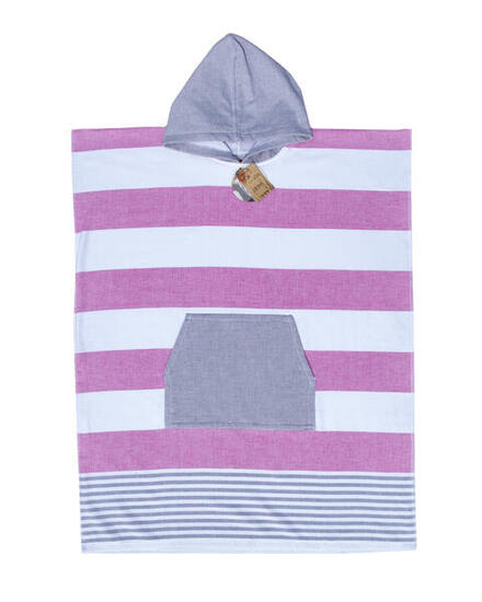 PONCHO DE SURF À RAYURES ADULTE