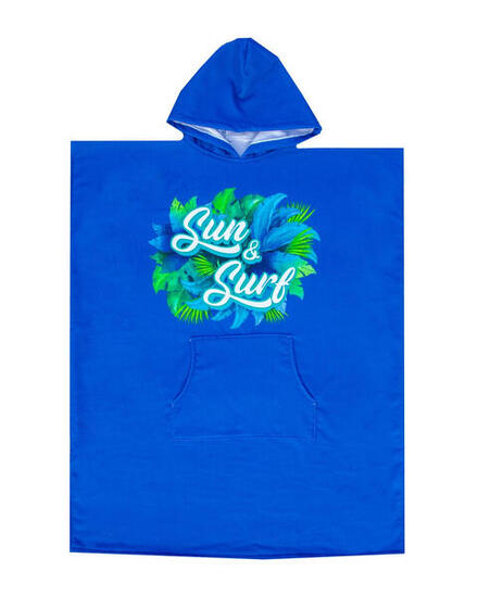 KINDER-SURFPONCHO AUS MIKROFASER MIT TERRY