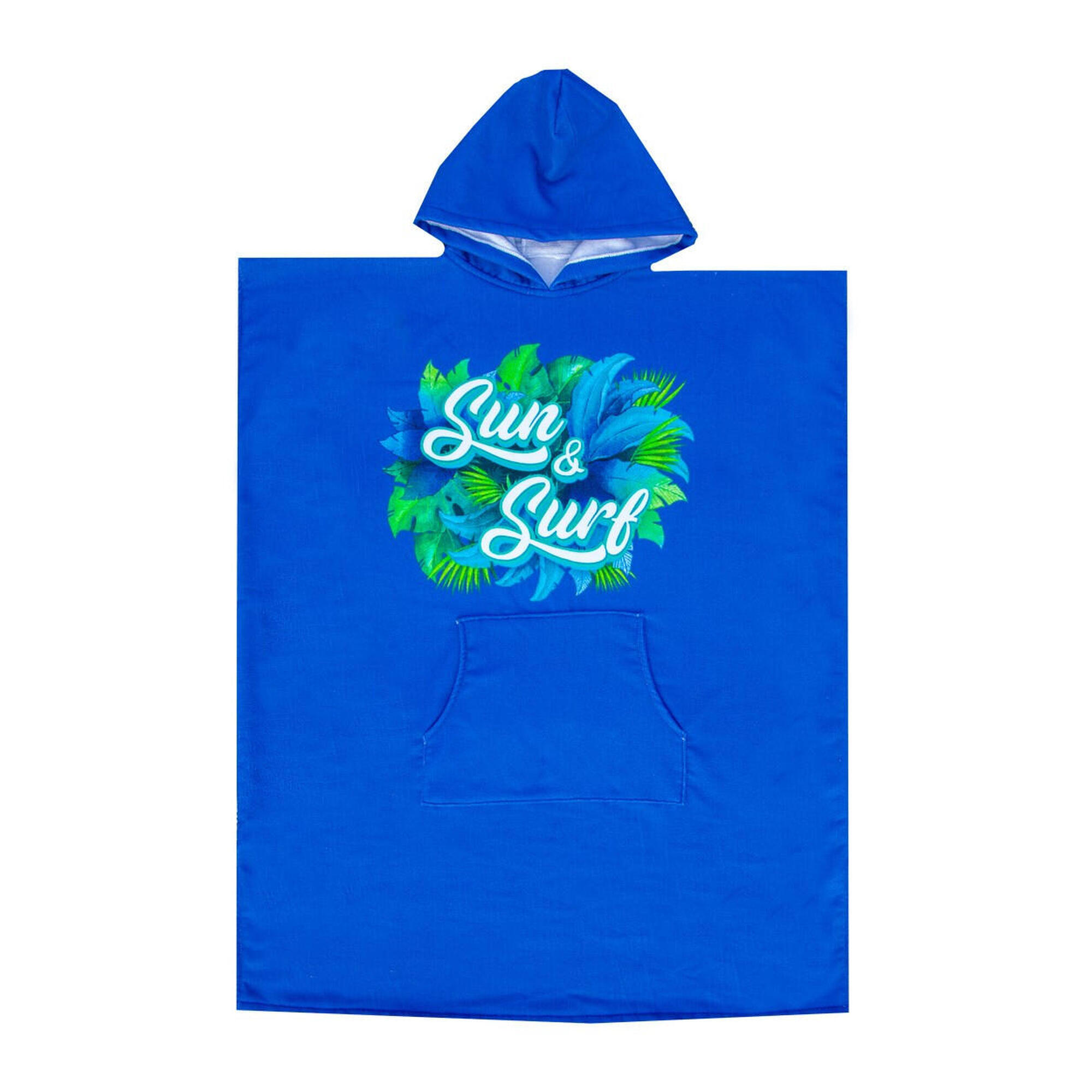 Sun & Surf - Poncho De Surf En Microfibre Enfant Avec Terry - Serviette Poncho - Multicolore - Taille Unique - Decathlon