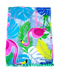 PAREO IMPRIMÉ AVEC FLAMINGO TERRY