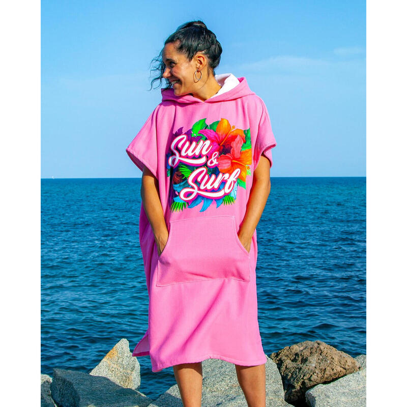 PONCHO DE SURF DE MICROFIBRA ADULTO COM TERRY
