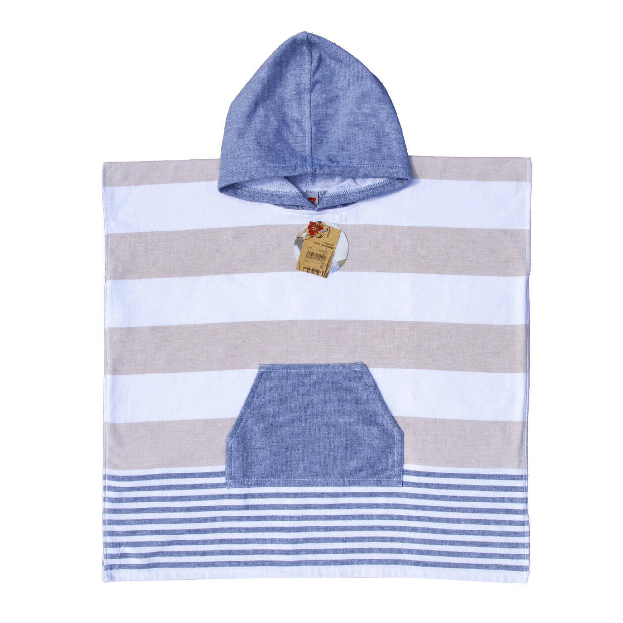 PONCHO DE SURF INFANTIL STRIPE