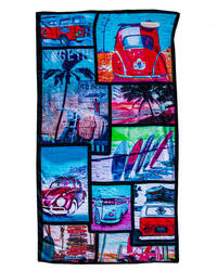 SERVIETTE DE PLAGE IMPRIMÉE VOITURE