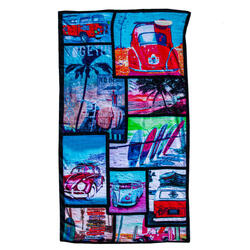 SERVIETTE DE PLAGE IMPRIMÉE VOITURE