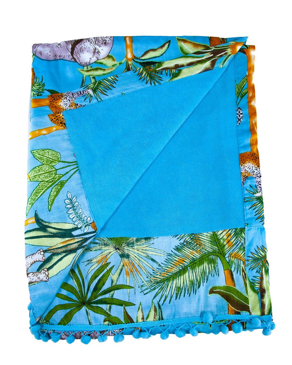 PAREO ESTAMPADO CON RIZO SAFARI VINTAGE 2/5