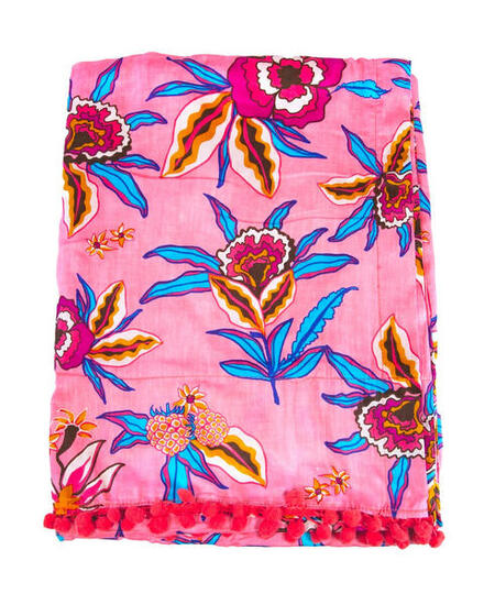 BEDRUCKTER PAREO MIT FROTTEEBLUMEN