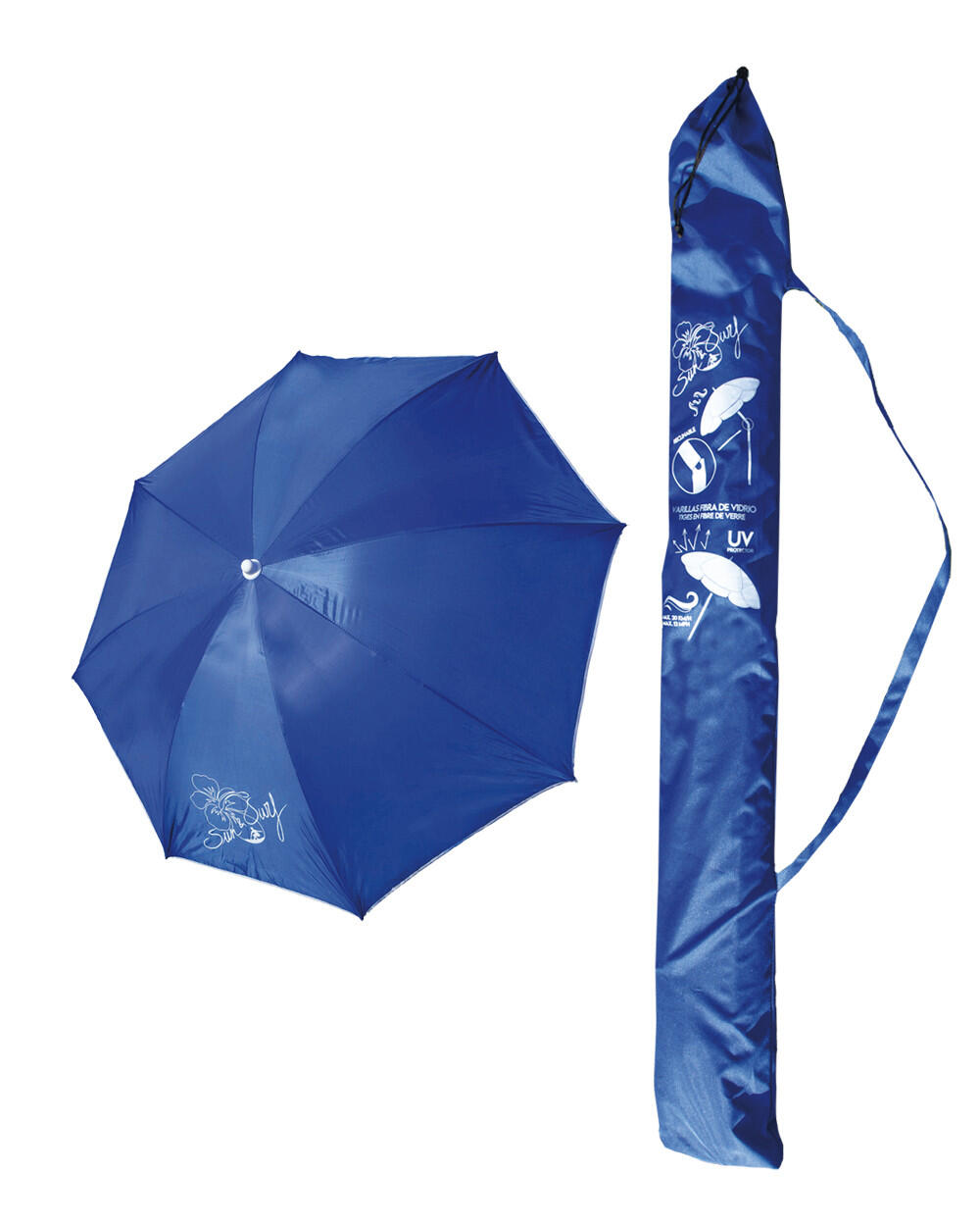 SOMBRILLA DE PLAYA CON PROTECCIÓN SOLAR UPF50+ 200CM 2/4
