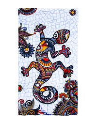 SERVIETTE IMPRIMÉE LÉZARD MOSAÏQUE