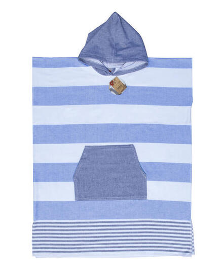 PONCHO DE SURF À RAYURES ADULTE