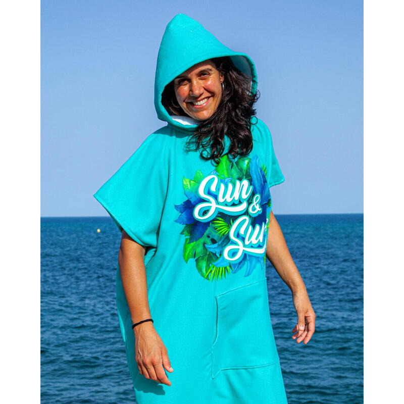 Highdi 3D Poncho à Capuche En Microfibre à Séchage Rapide Et Léger Serviette De Plage De Natation Pour Homme Et Femme Adulte Enfant - Adapté Pour Le