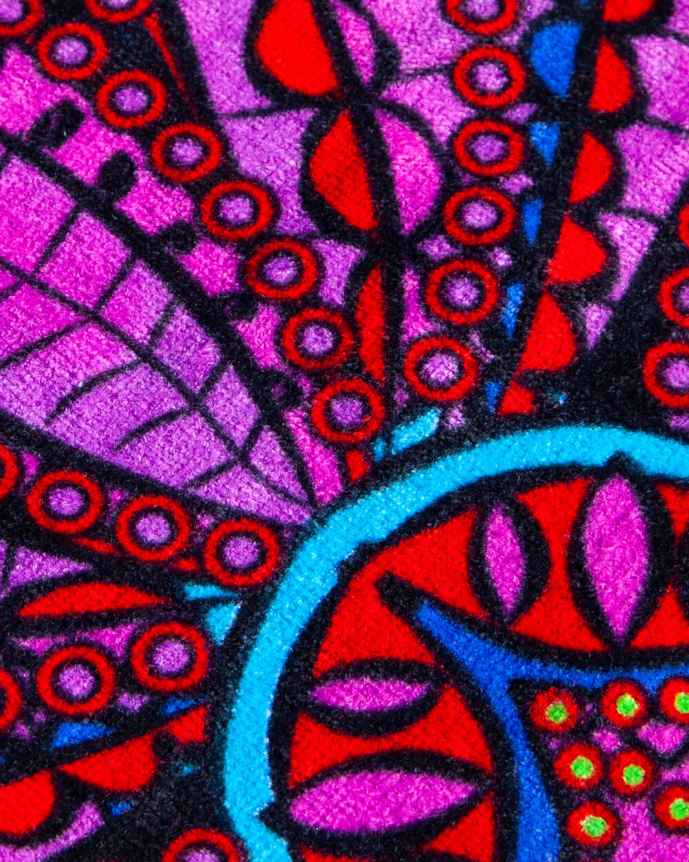 TOALLA ESTAMPADA CALAVERA TURQUESA 3/4