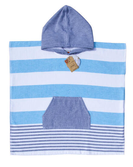 STREIFEN-SURFPONCHO FÜR KINDER