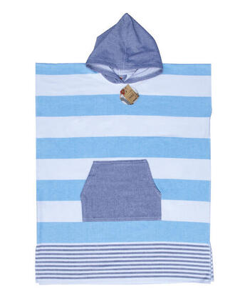 PONCHO DE SURF À RAYURES ADULTE