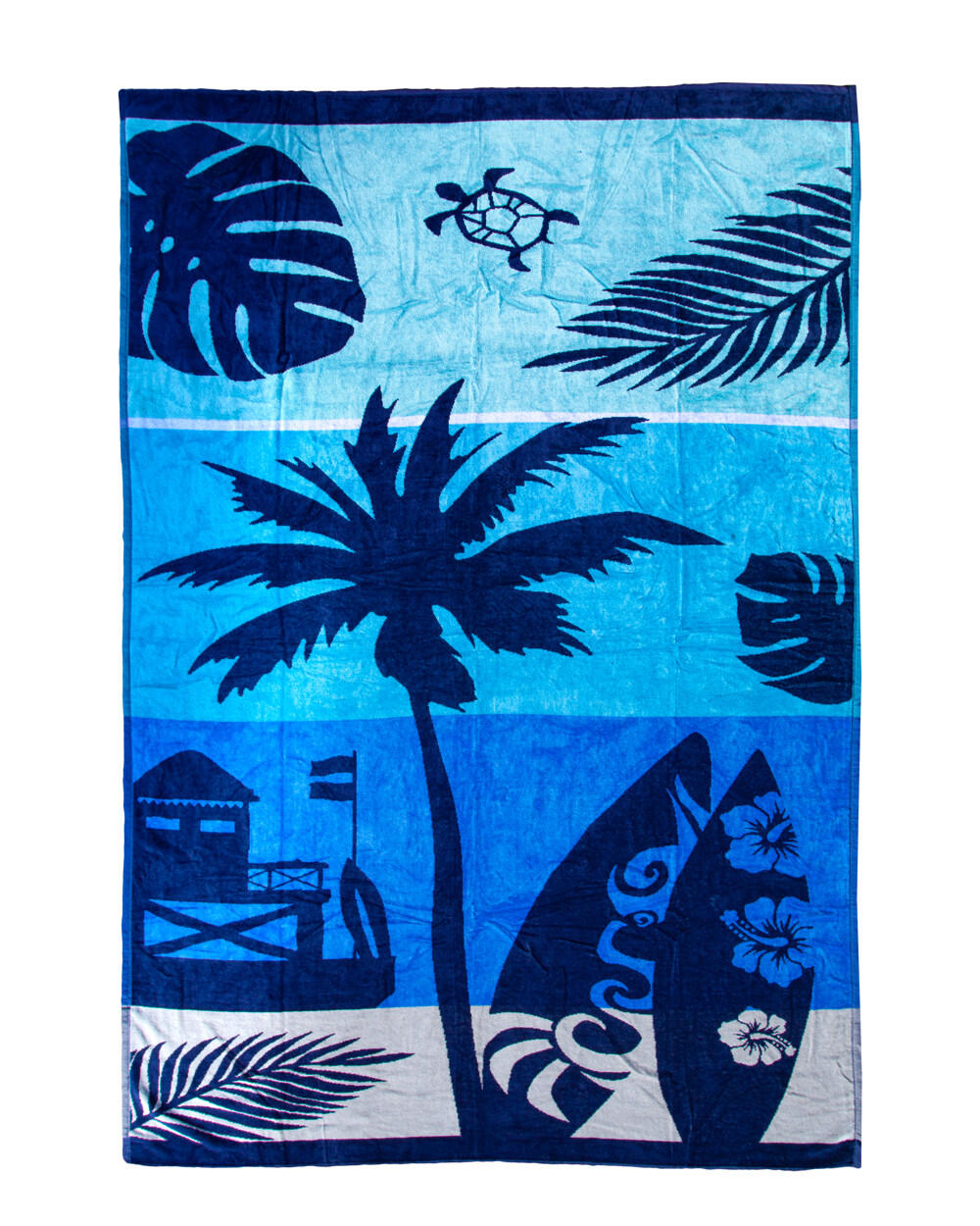 SUN & SURF TOALHA DE PRAIA JACQUARD AZUL - DUPLA