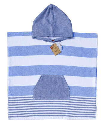 PONCHO DE SURF ENFANT À RAYURES