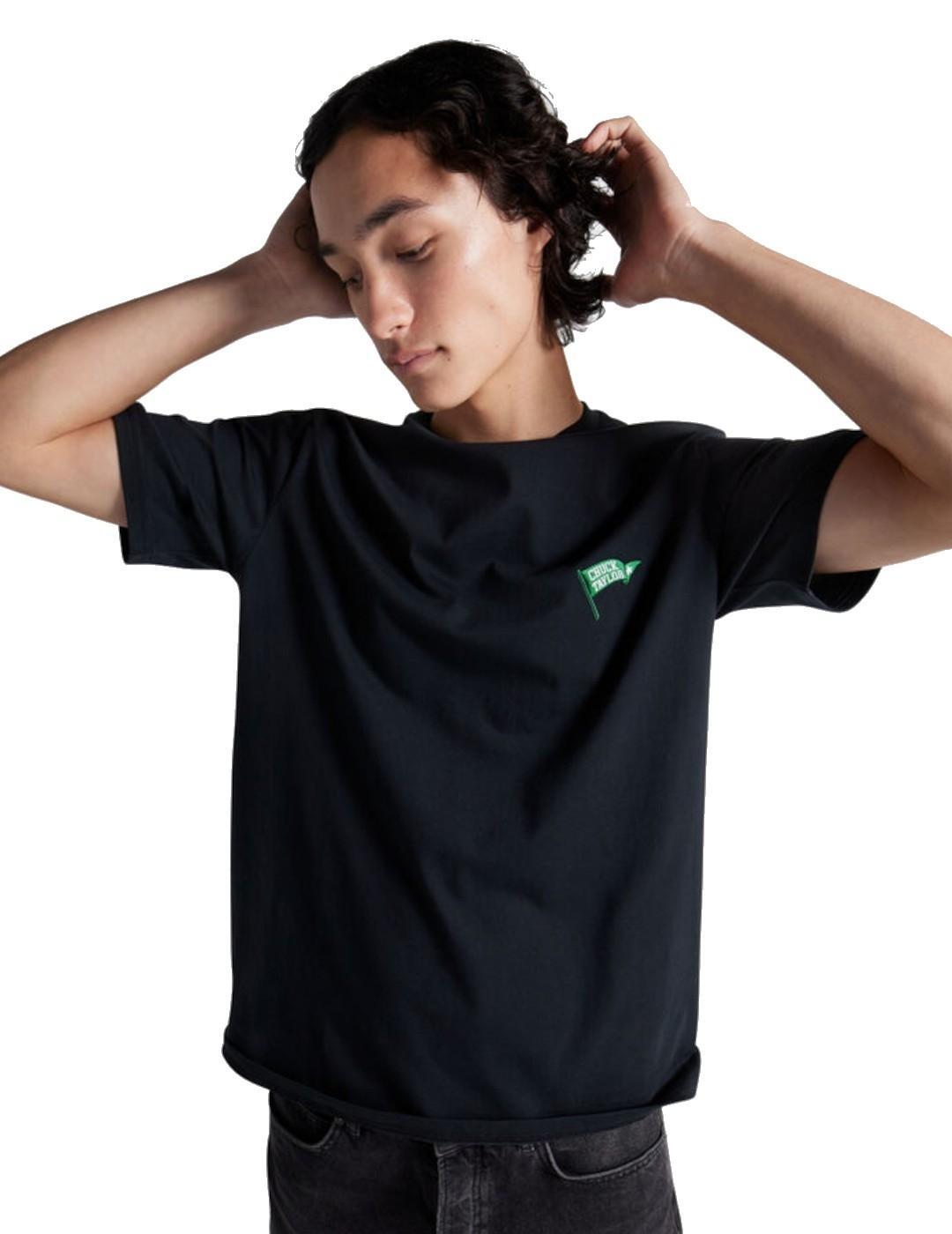 T-shirt pour homme Converse Retro chuck flag Noir 1/3