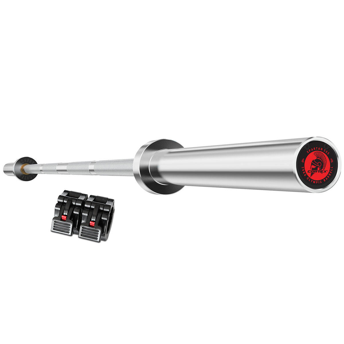 CORTEX SPARTAN205 7ft Olympic Barbell (Hard Chrome) with Lockjaw Collars