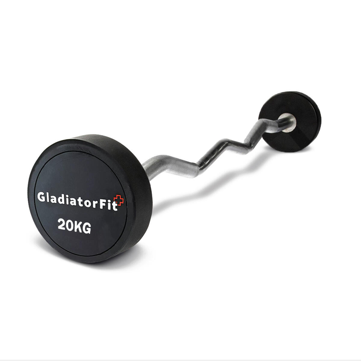 Long Curl Rubber Dumbbell